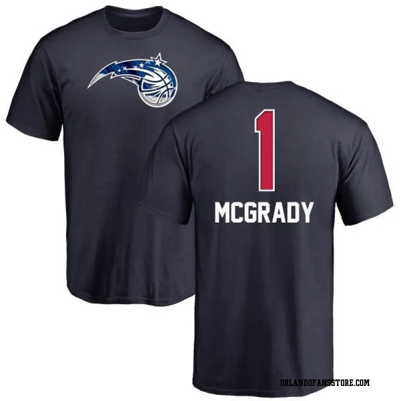 Navy Men's Tracy Mcgrady Orlando Magic Name and Number Banner Wave T-Shirt